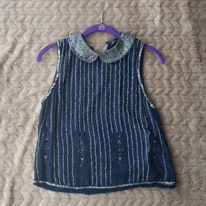 Zara beaded sleeveless top